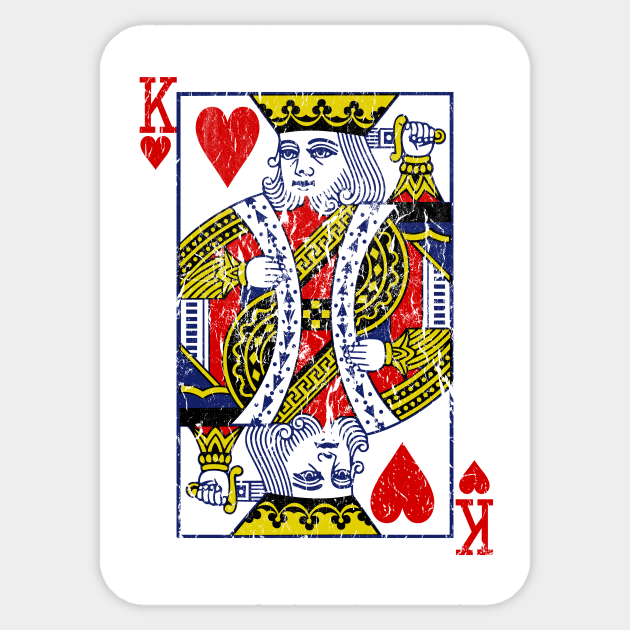King of Hearts Playing Card King Of Hearts Sticker TeePublic